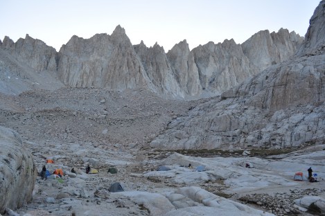 The view midway through Trail Camp towards the windows
