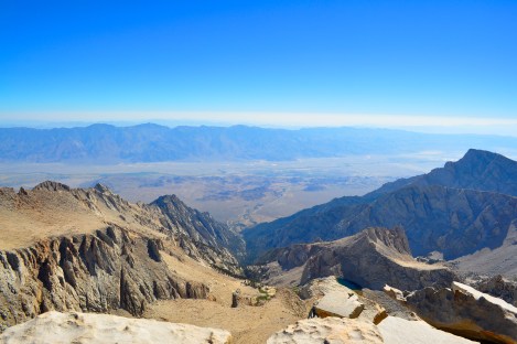 Looking down on Lone Pine from Mt. Whitney
