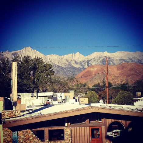 The view from Lone Pine Hostel