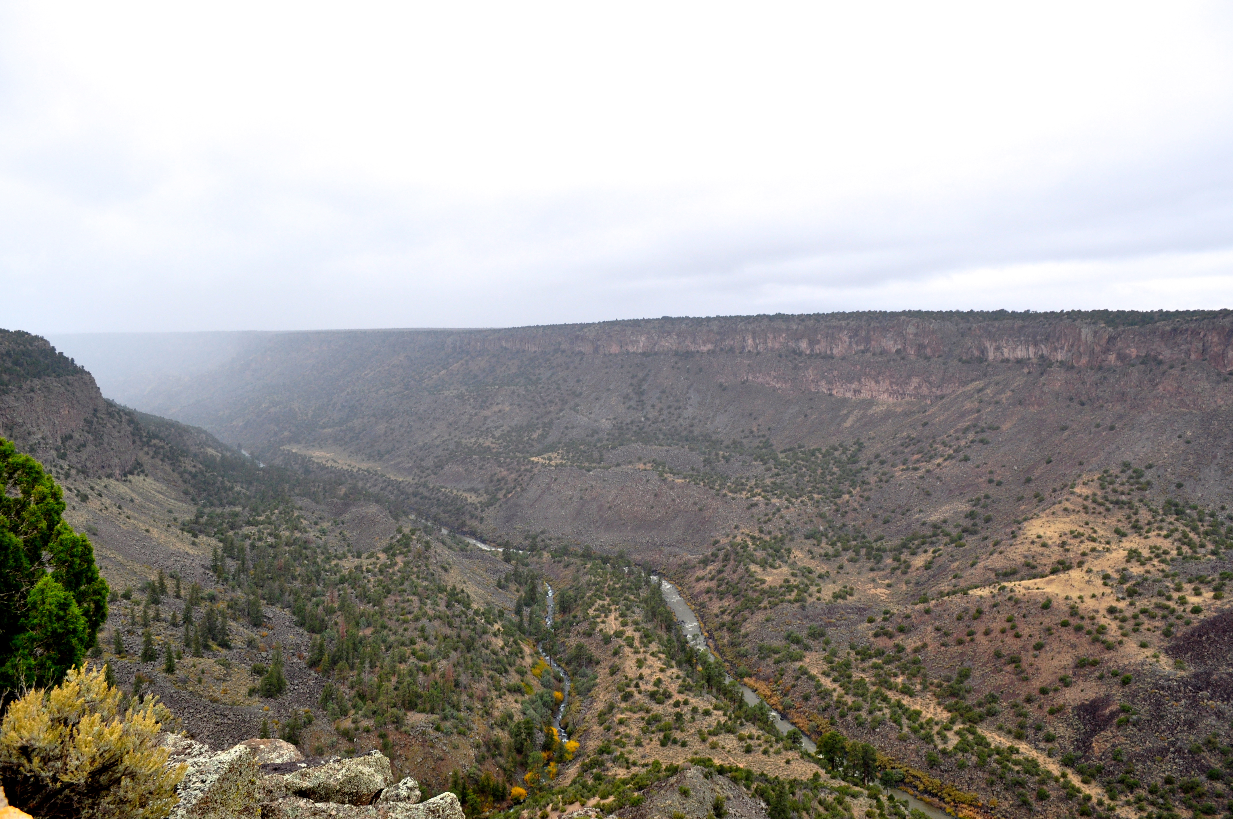 Looking down towards the confluence of the Rio Grande and Red River. You can see the Fall colors along the Red