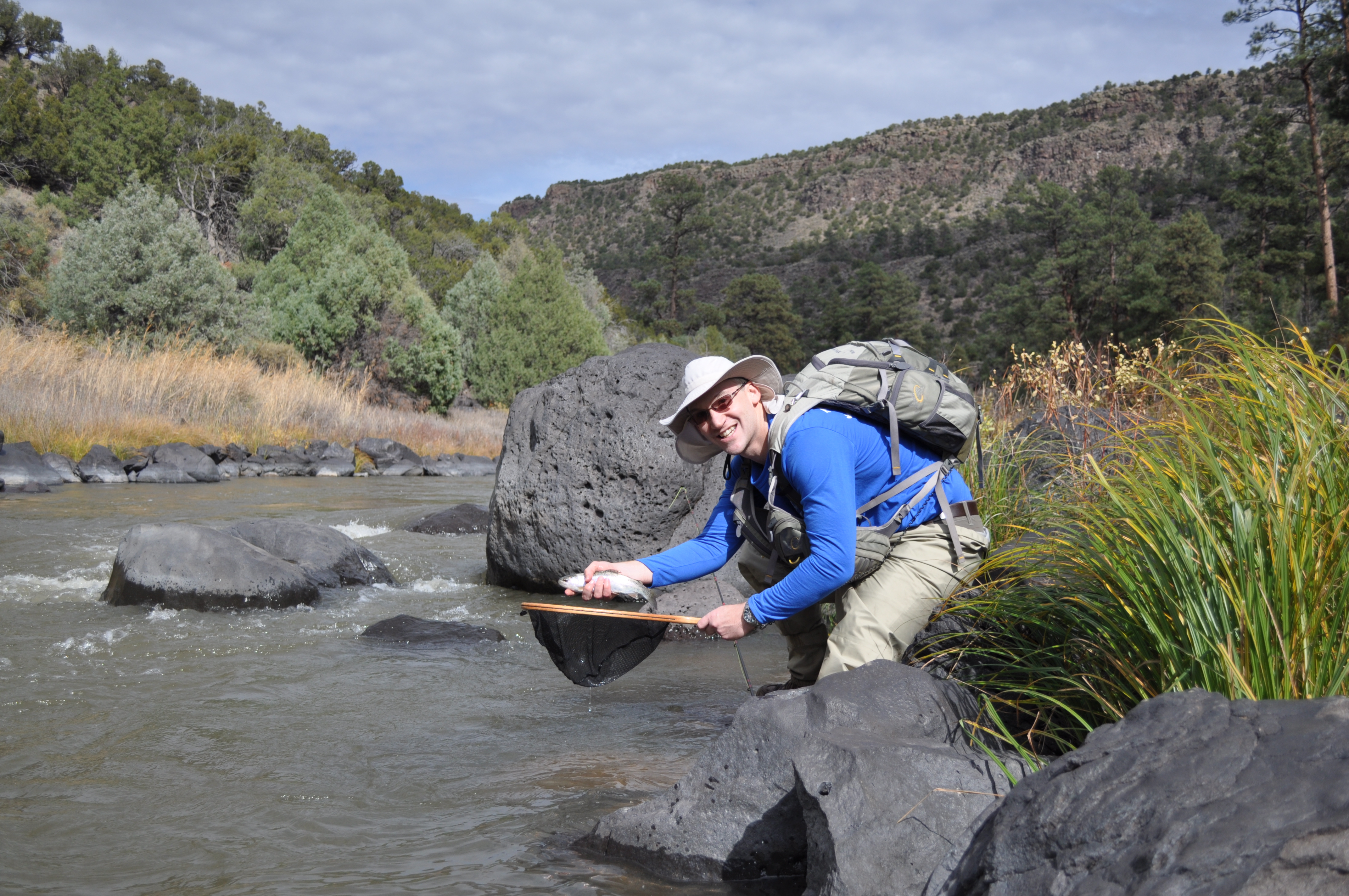 Todd with a giant rainbow between La Junta and Little Arsenic